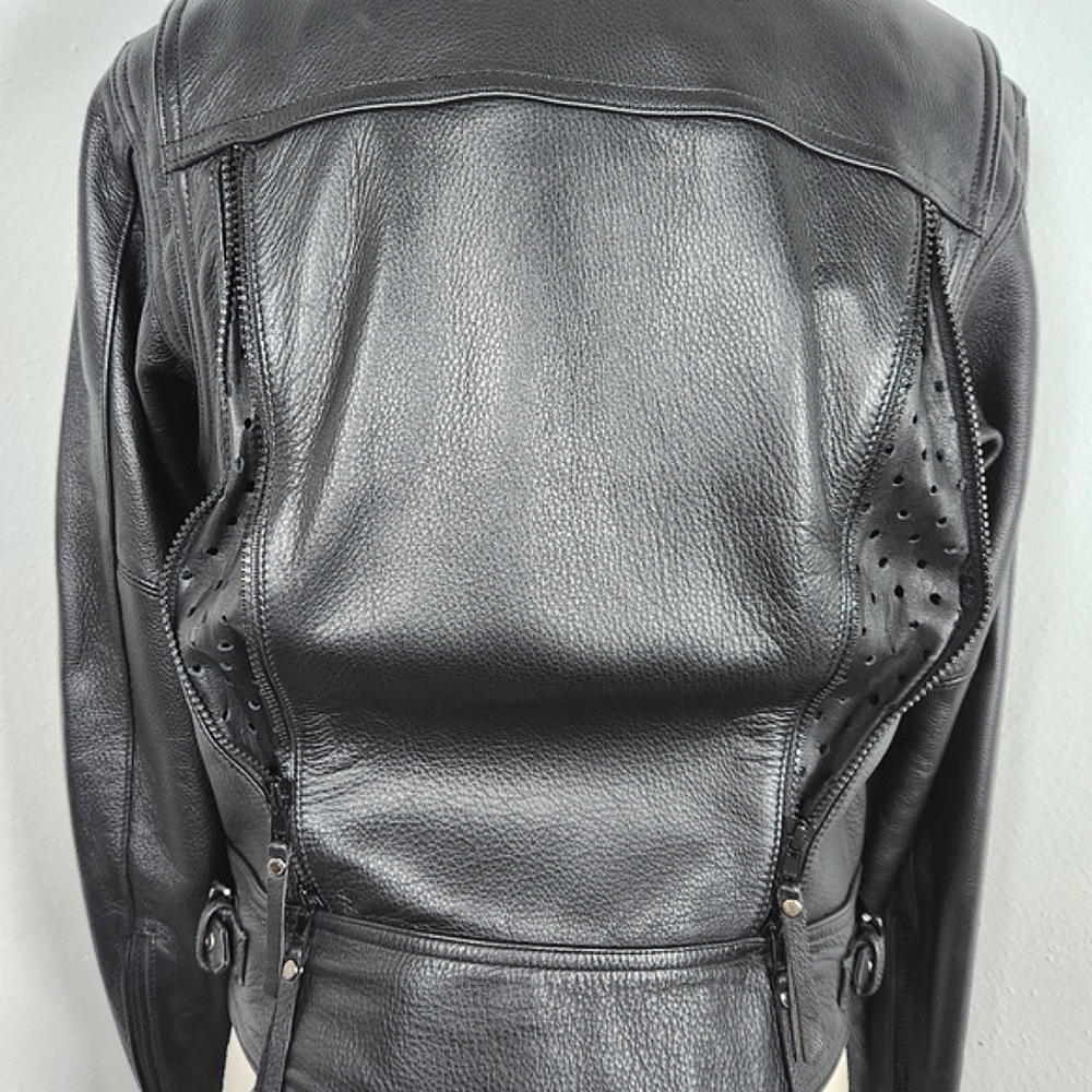 Harley Davidson Women's Black Leather Jacket XS - Picture 5 of 16